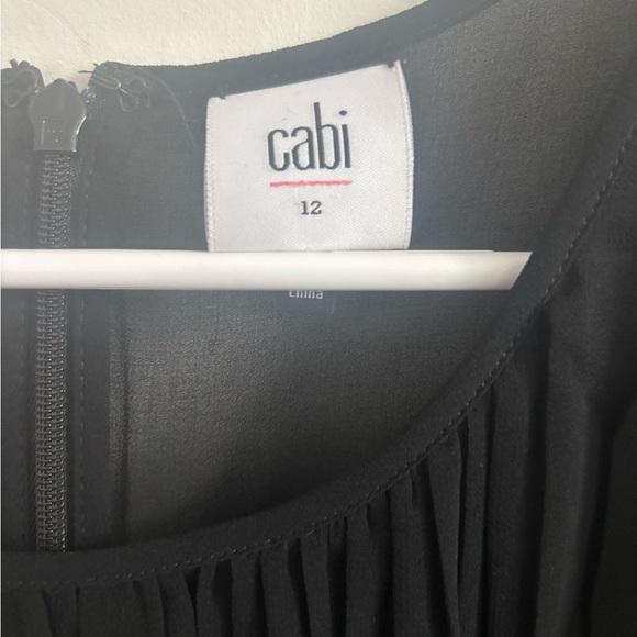 CAbi Style 3#080 Black Snakeskin Print Bustier Peplum Tank Top Sz 12 - Picture 4 of 6